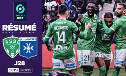 L&rsquo;ASSE renverse le leader Auxerre