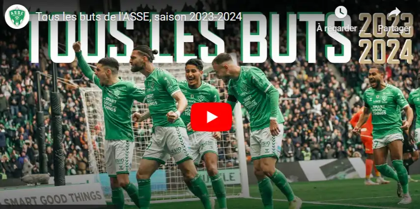 Revivez en vidéo les 54 Buts de l&rsquo;ASSE pour la remontée en Ligue 1