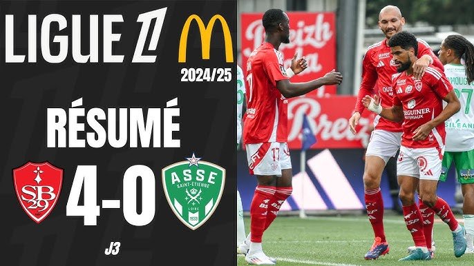 BREST 4 – 0 ASSE : Les Verts coulent corps et âme en rade de Brest