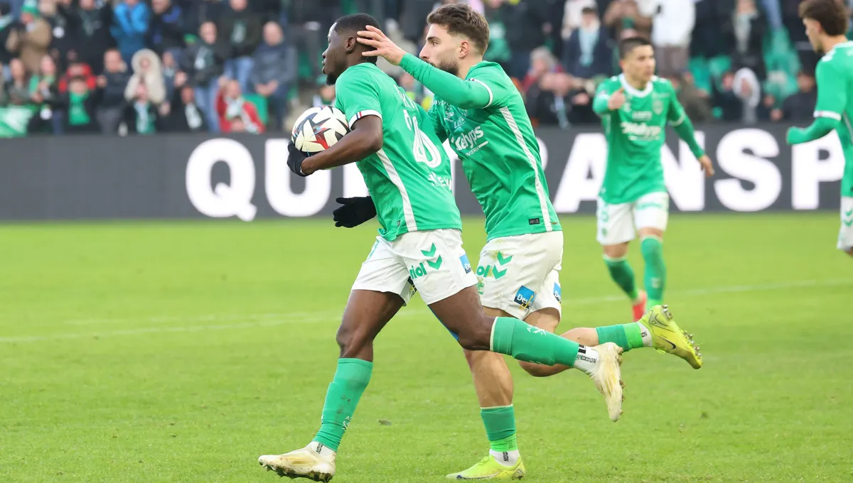 asse-nantes-janvier-2025-Augustine Boakye a sauvé l'ASSE. © Maxppp - Thierry